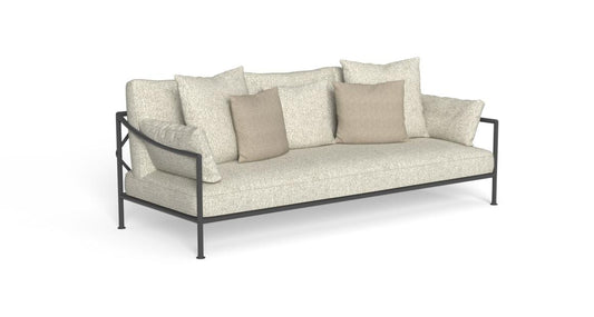 Divano capri 3 posti da esterno Talenti nero antracite