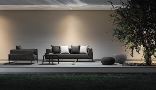 Cleo Soft Alu divano 3 posti in alluminio da esterno Talenti villa design