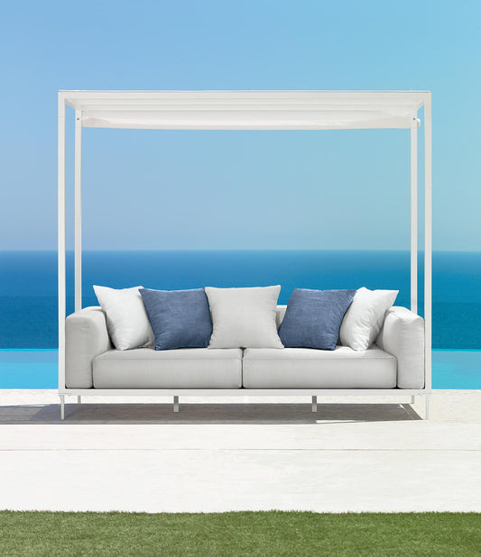 Cleo Soft Alu divano a baldacchino da esterno Talenti design piscina