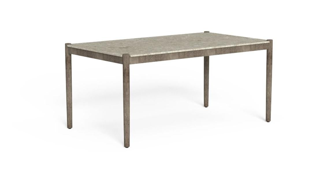 Dolcevita Tavolo Pranzo H66 Talenti Teak Silver - Sand Limestone Genco Outdoor