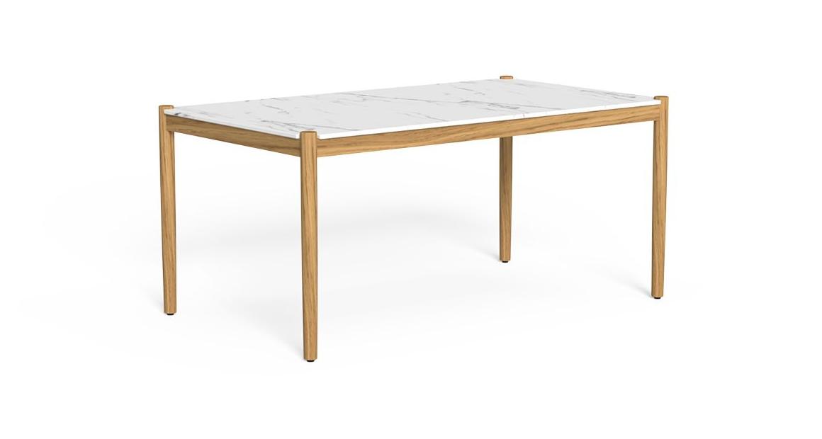 Dolcevita Tavolo Pranzo H66 Talenti Natural Teak - Calacatta Genco Outdoor