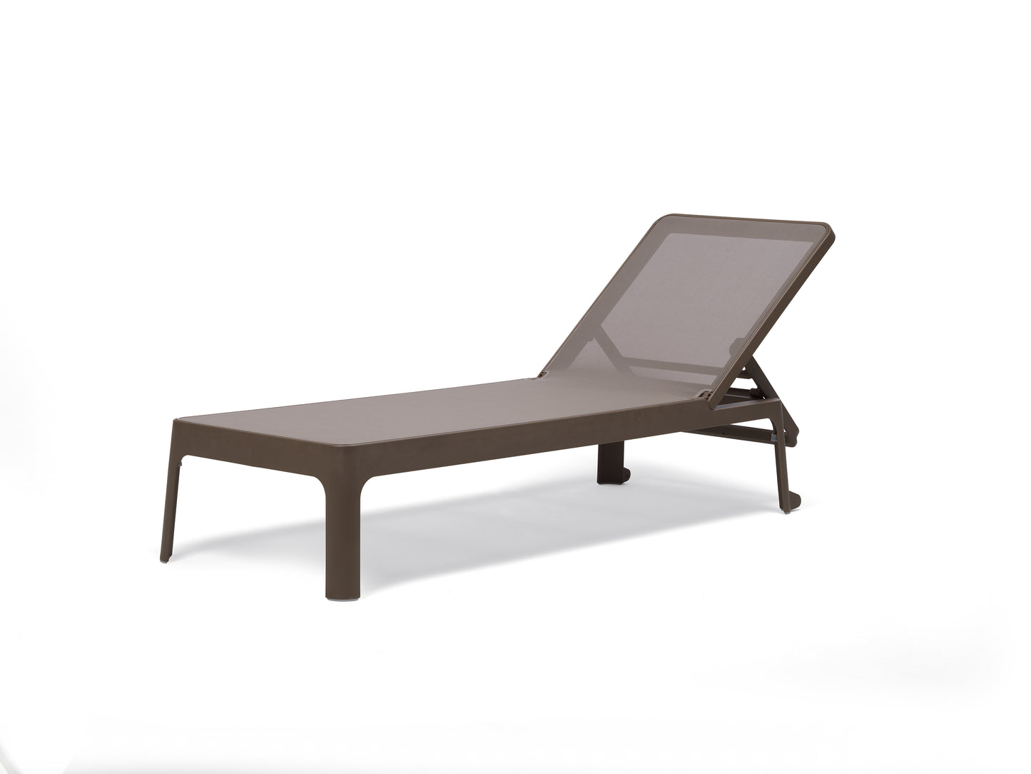 Lettino Plano in resina Nardi tabacco castagno genco outdoor