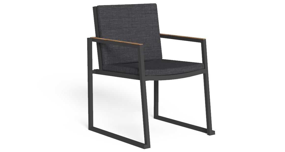 Sedia poltrona pranzo da esterno Alabama Talenti Nero Antracite Grigio Scuro