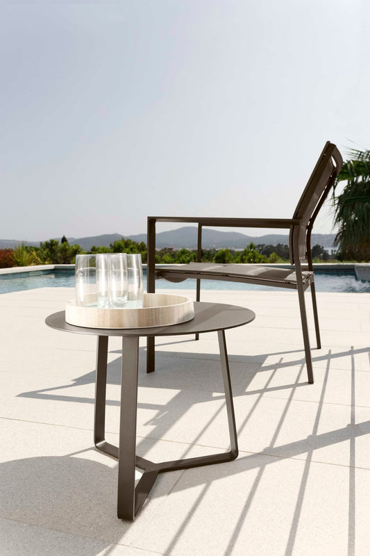 Touch poltrona tavolino da esterno Talenti grigio tortora Genco Outdoor