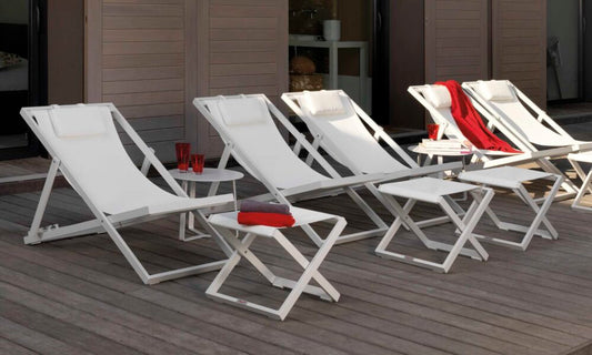 Touch sdraio da esterno Talenti bianco piscina