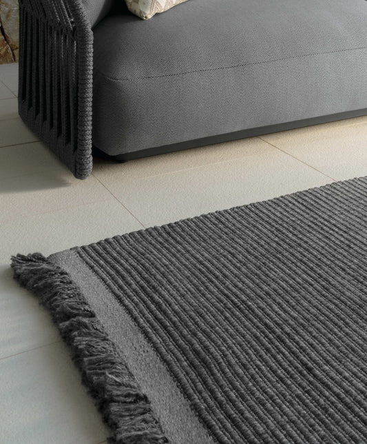 Alfombra rectangular de exterior Fabric//Ribs