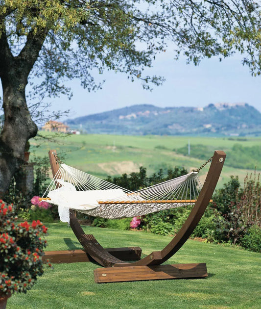 amaca autoportante legno rete bianca unopiu giardino