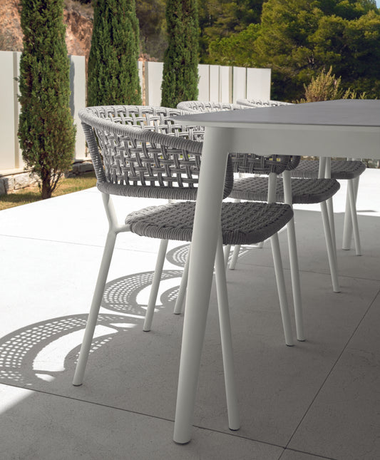 Moon Alu poltrona pranzo in alluminio Talenti Genco Outdoor