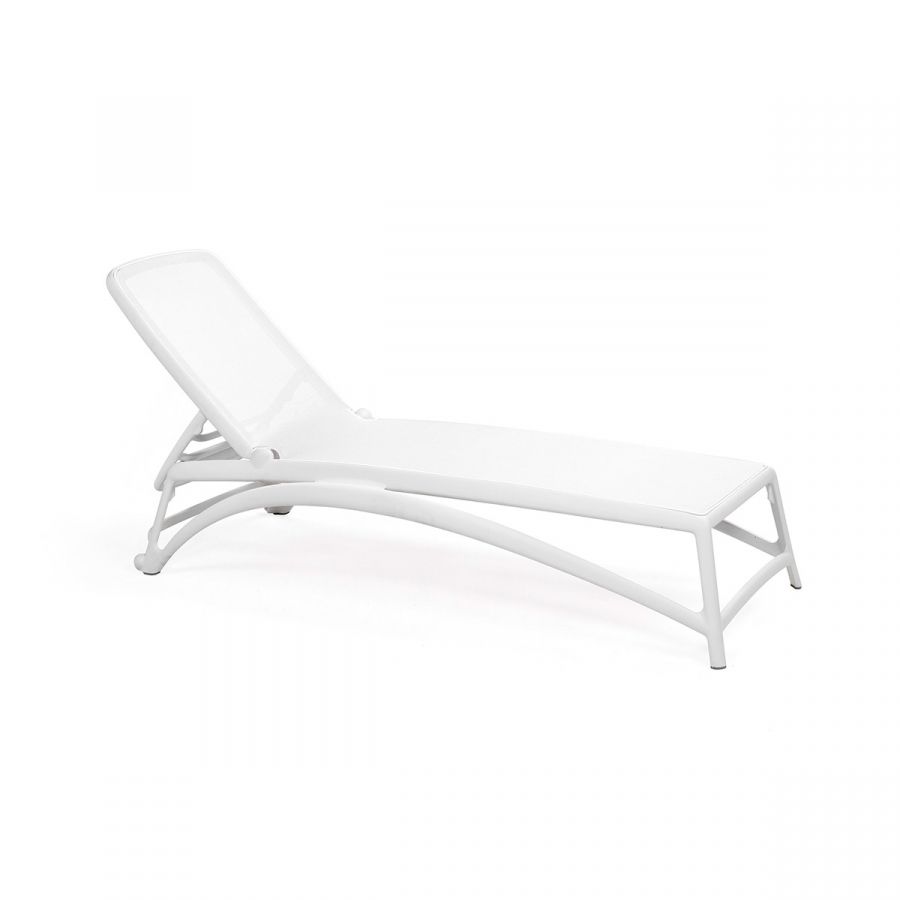 Lettino Atlantico in resina fiberglass Nardi bianco Genco Outdoor