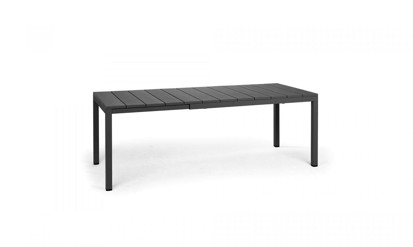Tavolo estensibile Rio 140, piano in resina Nardi antracite Genco Outdoor