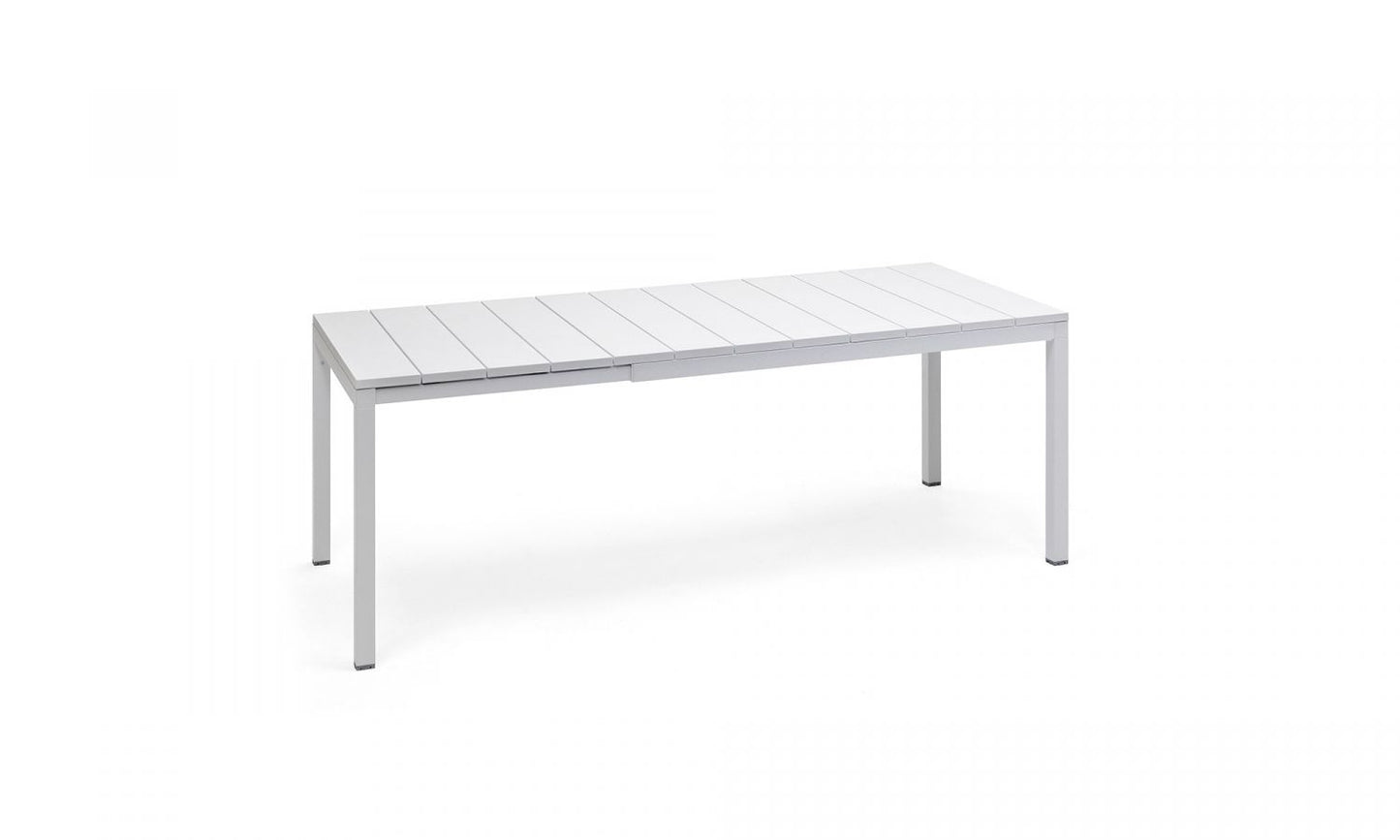 Tavolo estensibile Rio 140, piano in resina Nardi bianco Genco Outdoor