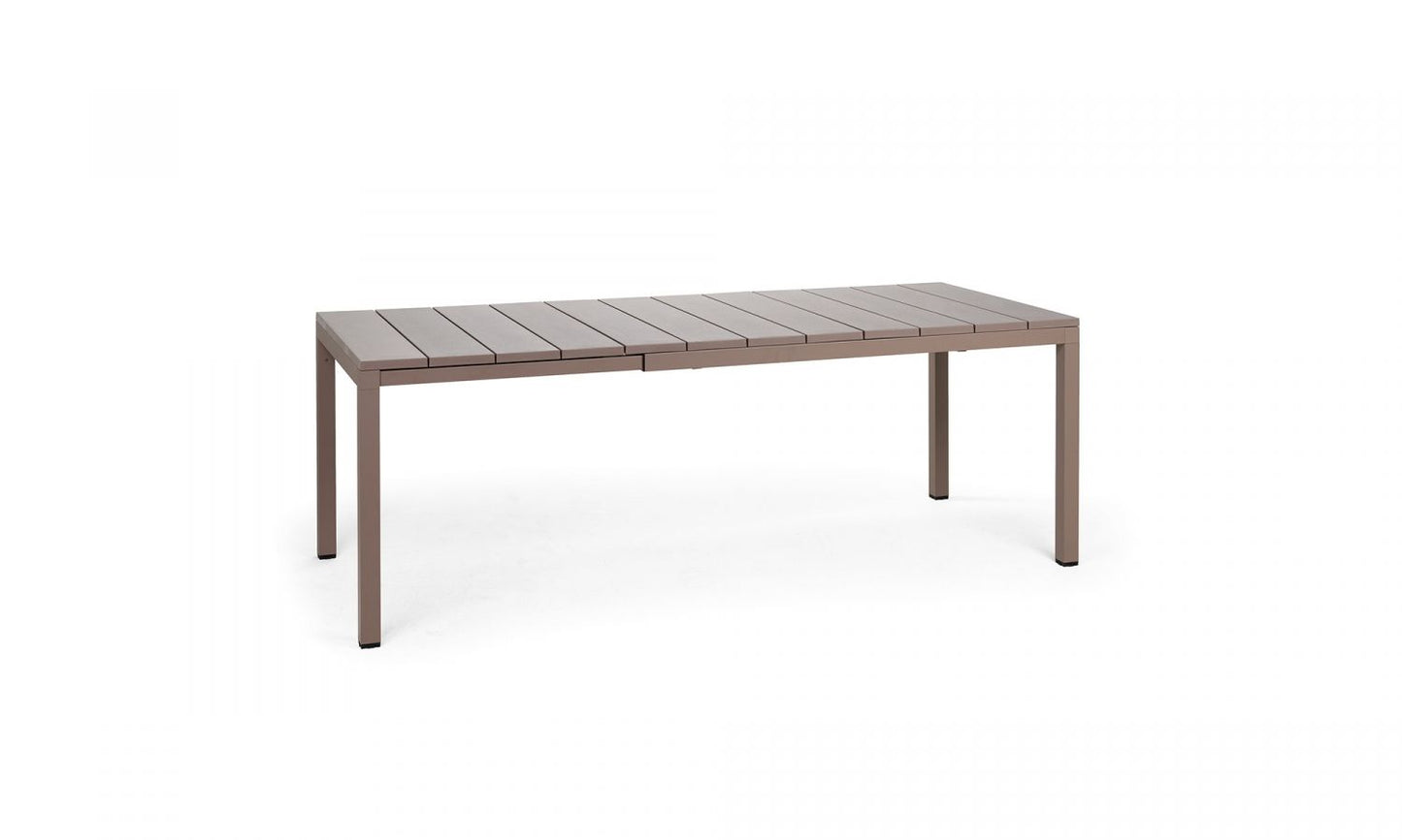 Tavolo estensibile Rio 140, piano in resina Nardi tortora Genco Outdoor
