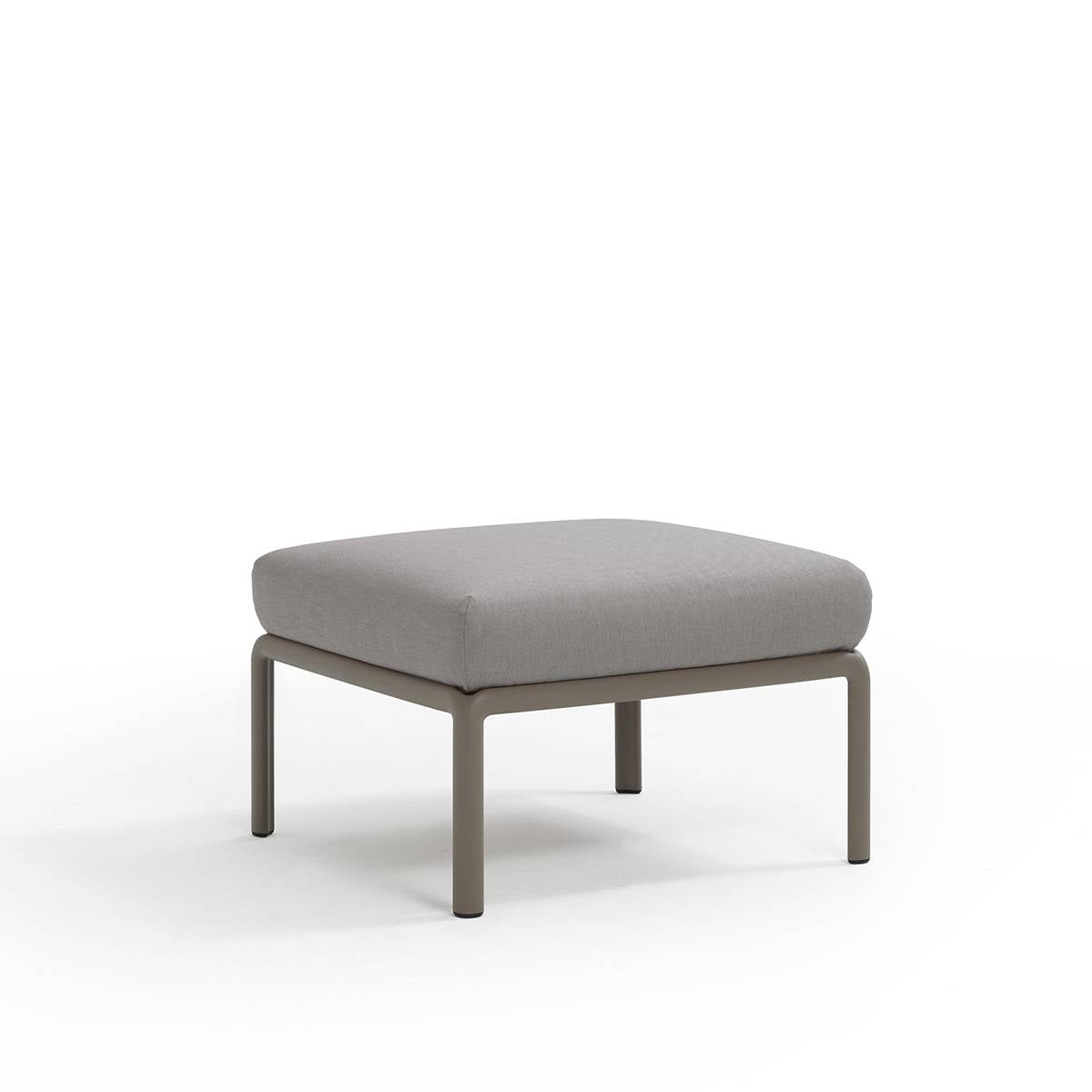 Pouf Komodo resina con cuscino Nardi Tortora Grigio Genco Outdoor