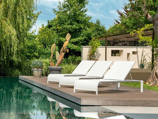 Lettino in alluminio impilabile Milo Talenti Genco Outdoor