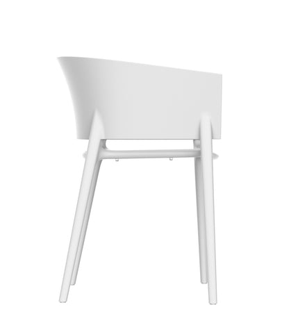 Africa resin dining chair with armrests - Vondom