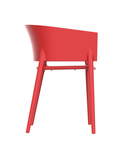 Africa resin dining chair with armrests - Vondom