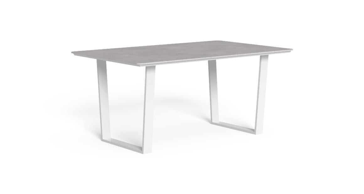 Alabama Alu Tavolo da esterno 160x90 Talenti Bianco ceramica perla