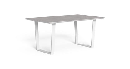 Alabama Alu Tavolo da esterno 160x90 Talenti Bianco ceramica perla