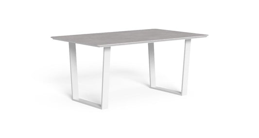 Alabama Alu Tavolo da esterno 160x90 Talenti Bianco ceramica perla