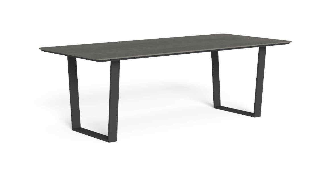 Alabama Alu tavolo pranzo 220x100 da esterno nero antracite ceramica grafite Talenti