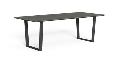 Alabama Alu tavolo pranzo 220x100 da esterno nero antracite ceramica grafite Talenti