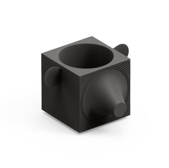 Contenitore multifunzione vaso portaoggetti modulare design da esterno Fera Capo nero scuro onice Lyxo Genco Outdoor