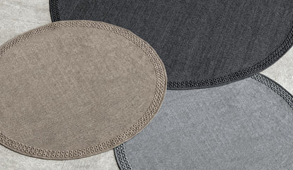 Alfombra de exterior redonda Fabric//Cuadro