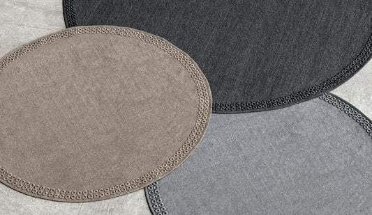 Alfombra de exterior redonda Fabric//Cuadro