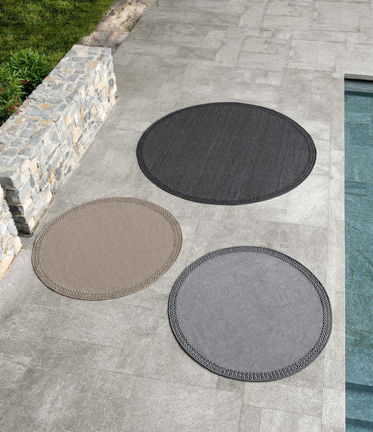 Alfombra de exterior redonda Fabric//Cuadro