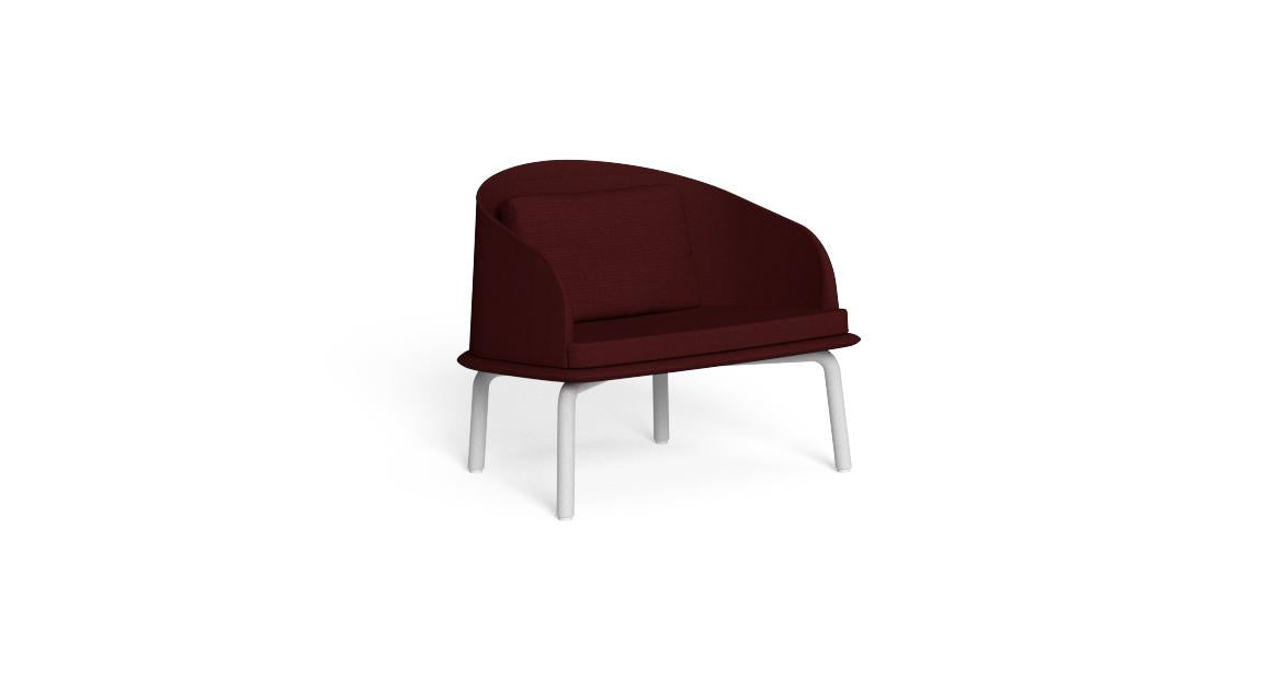 Cleo Soft Alu Poltrona Lounge da esterno Talenti white red bianco rosso