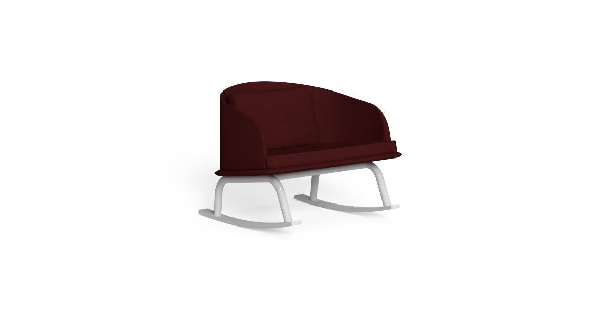 Cleo Soft Alu Poltrona dondolo da esterno Talenti white red bianco rosso