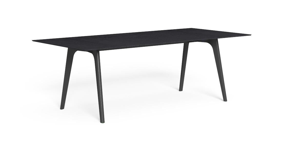 Cleo Soft Alu Tavolo Pranzo 220x100 da esterno Talenti grafite grigio scuro