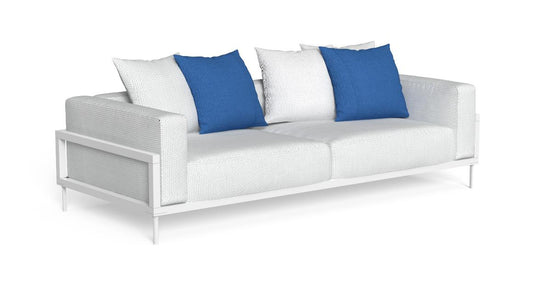 Cleo Soft Alu divano 3 posti in alluminio da esterno Talenti Bianco grigio silver