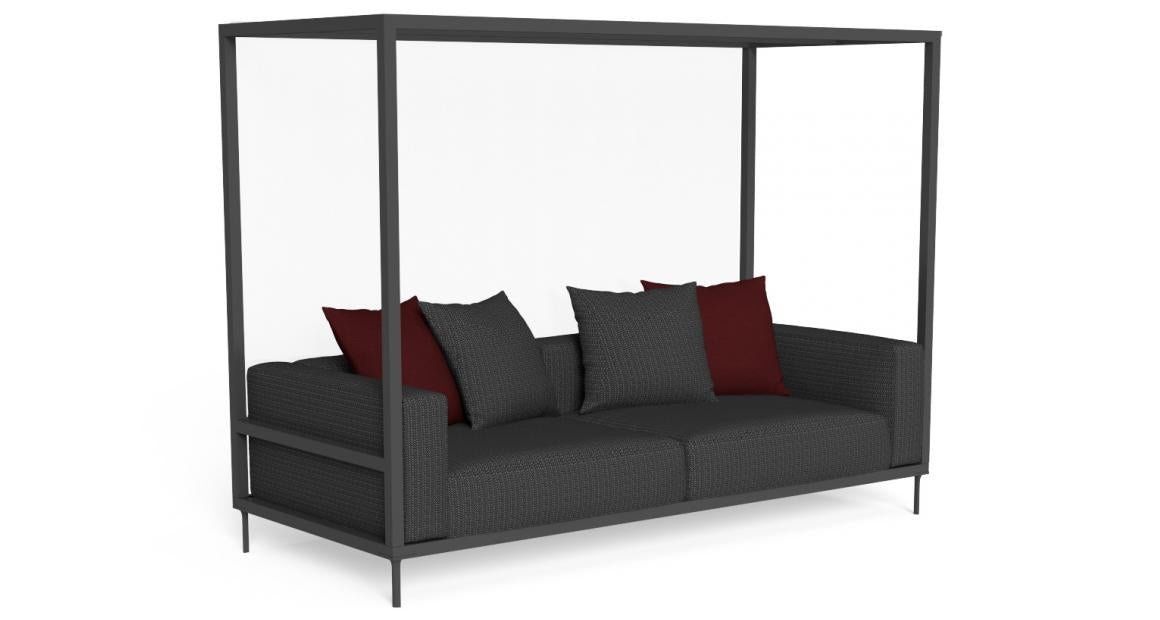 Cleo Soft Alu divano a baldacchino da esterno Talenti grafite grigio scuro dark grey