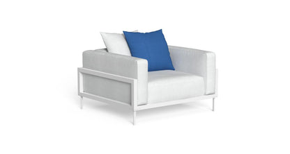 Cleo Soft Alu poltrona living in alluminio da esterno Talenti bianco silver grigio