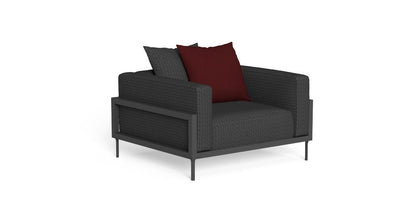 Cleo Soft Alu poltrona living in alluminio da esterno Talenti nero antracite graphite dark grey