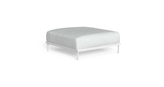 Cleo Soft Alu pouf da esterno Talenti Bianco white silver