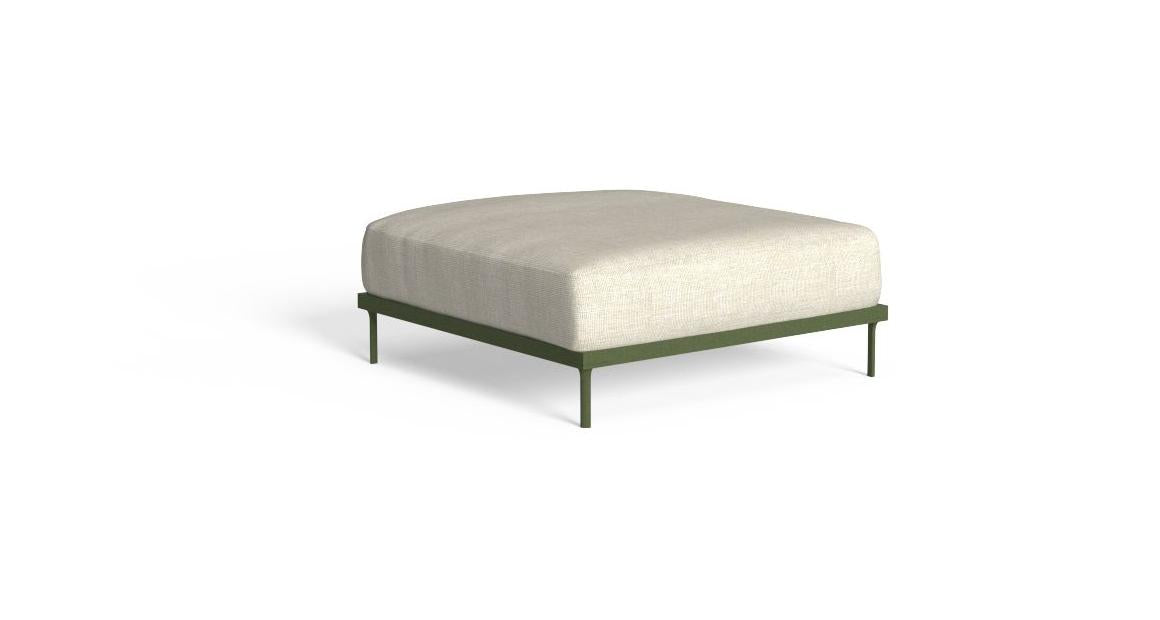 Cleo Soft Alu pouf da esterno Talenti verde bianco reed green white warm