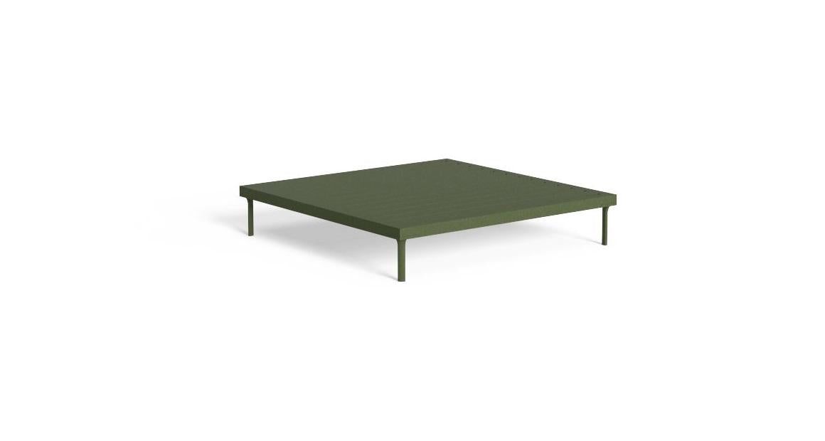 Cleo Soft Alu tavolo caffè 100x100 da esterno Talenti reed green verde