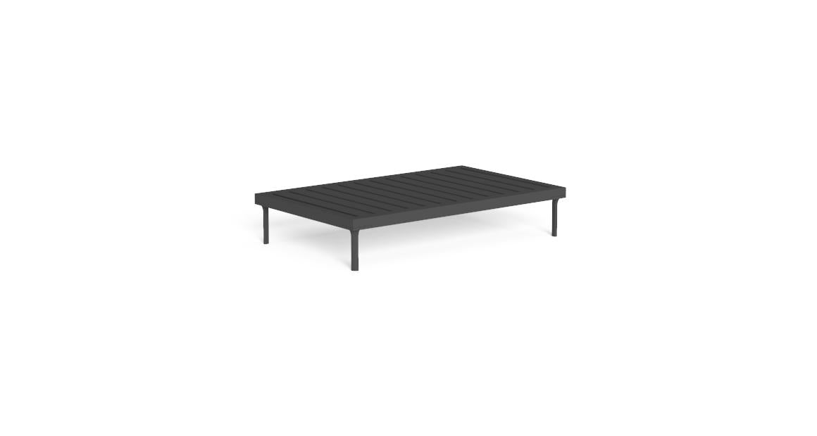 Cleo Soft Alu tavolo caffè 60x100 da esterno Talenti nero antracite