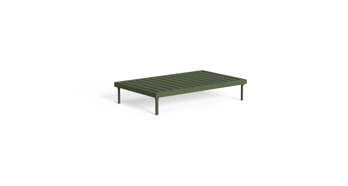 Cleo Soft Alu tavolo caffè 60x100 da esterno Talenti reed green verde