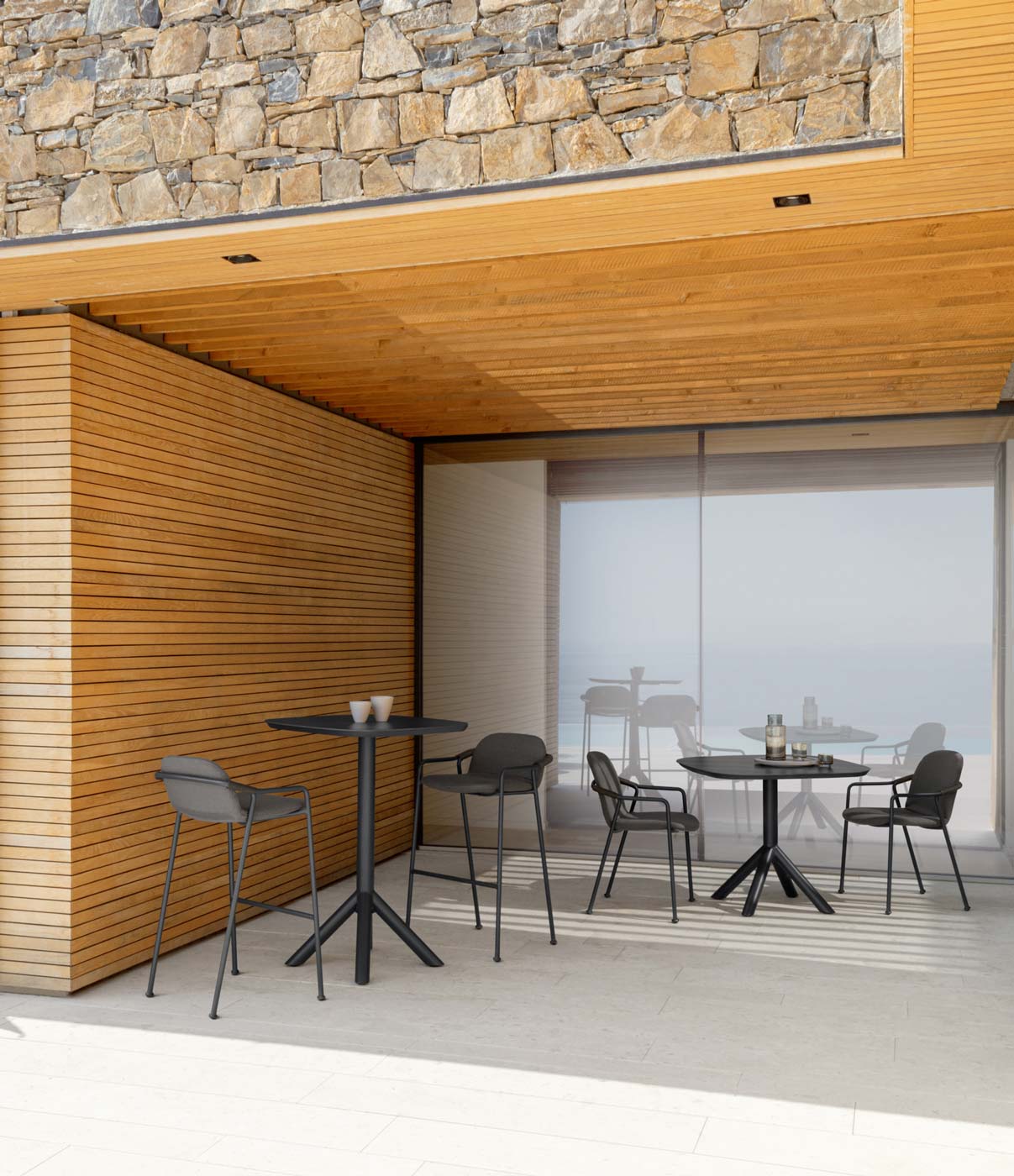 Coral Tavolo Bar 75x75 da esterno Talenti