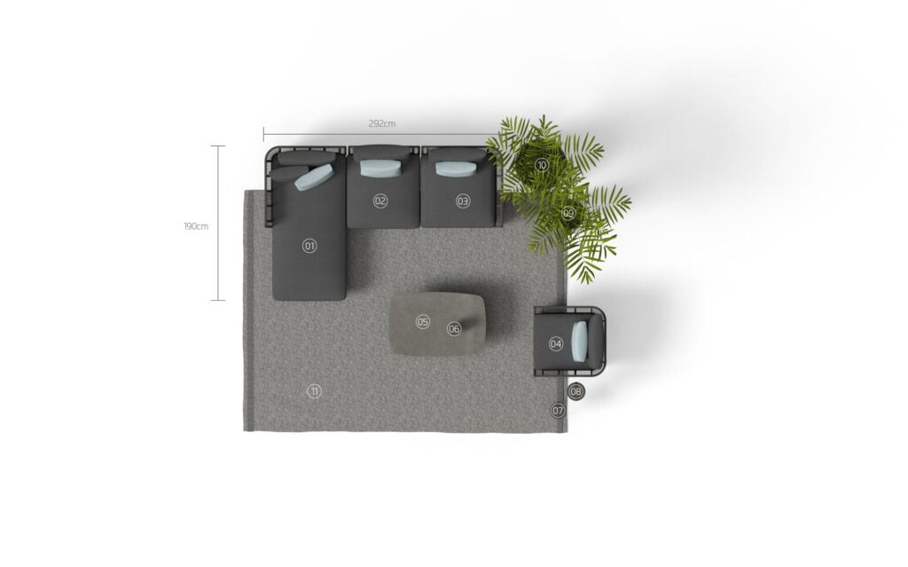 Coral modular outdoor sofa by Talenti 