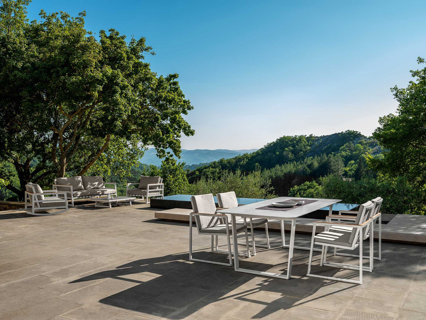Design relax da esterno Alabama Talenti Bianco Grigio
