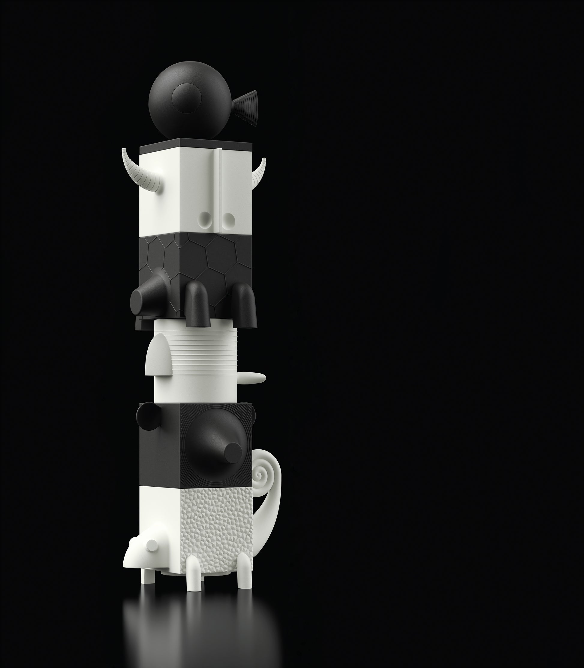 Contenitore multifunzione vaso portaoggetti da esterno Fera impilabile modulare Lyxo bianco nero Genco Outdoor