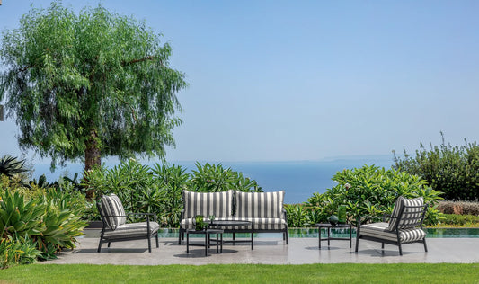 Finn set sofa da esterno Talenti (1 divano + 2 poltrone + 2 tavolini)