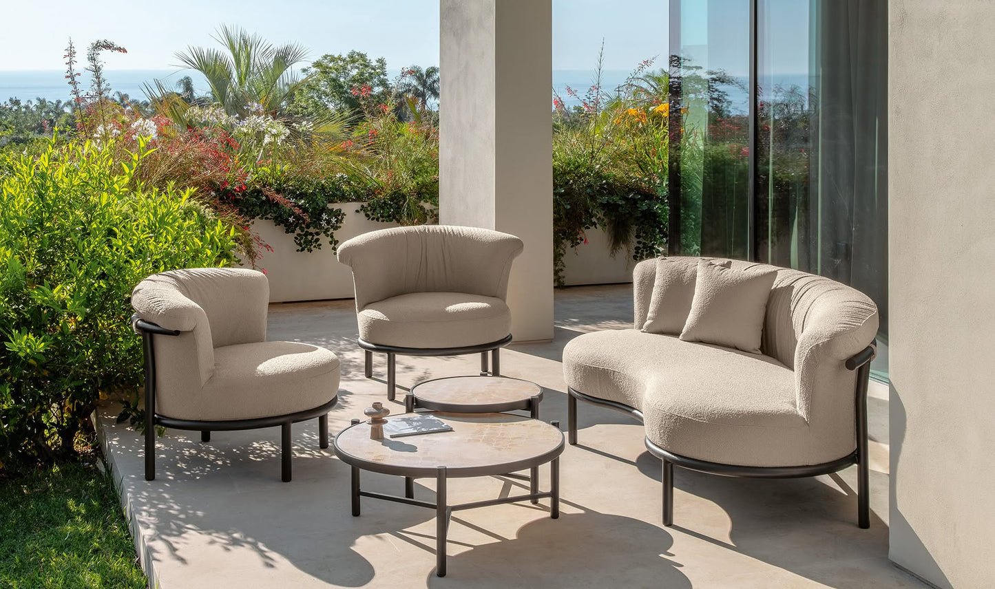 James set sofa da esterno Talenti (1 divano + 2 poltrone + 1 tavolino)