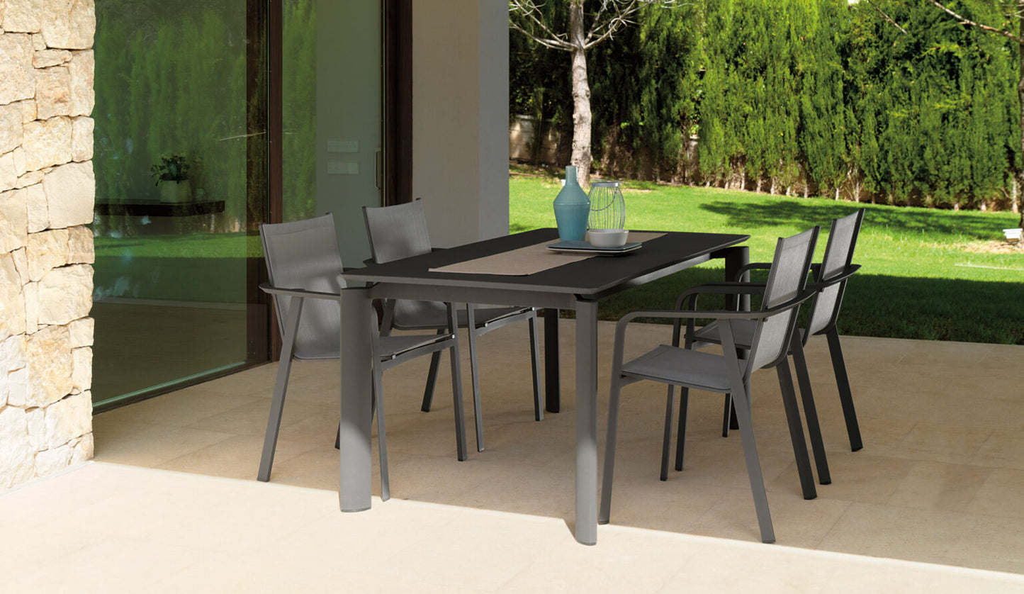 Milo Talenti aluminum extendable table 160/215x95