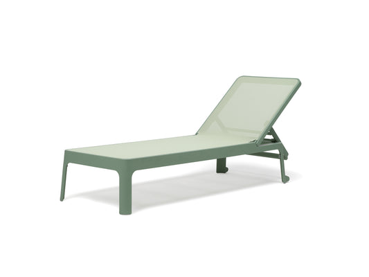 Lettino Plano in resina Nardi Menta mandorla genco outdoor