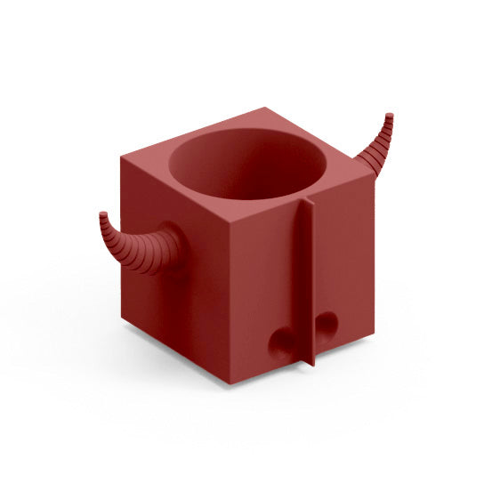 Contenitore multifunzione vaso portaoggetti modulare design da esterno Fera Orot rosso granata Lyxo Genco Outdoor